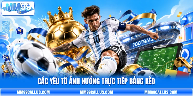 Các yếu tố ảnh hưởng trực tiếp bảng kèo Các yếu tố ảnh hưởng trực tiếp bảng kèo